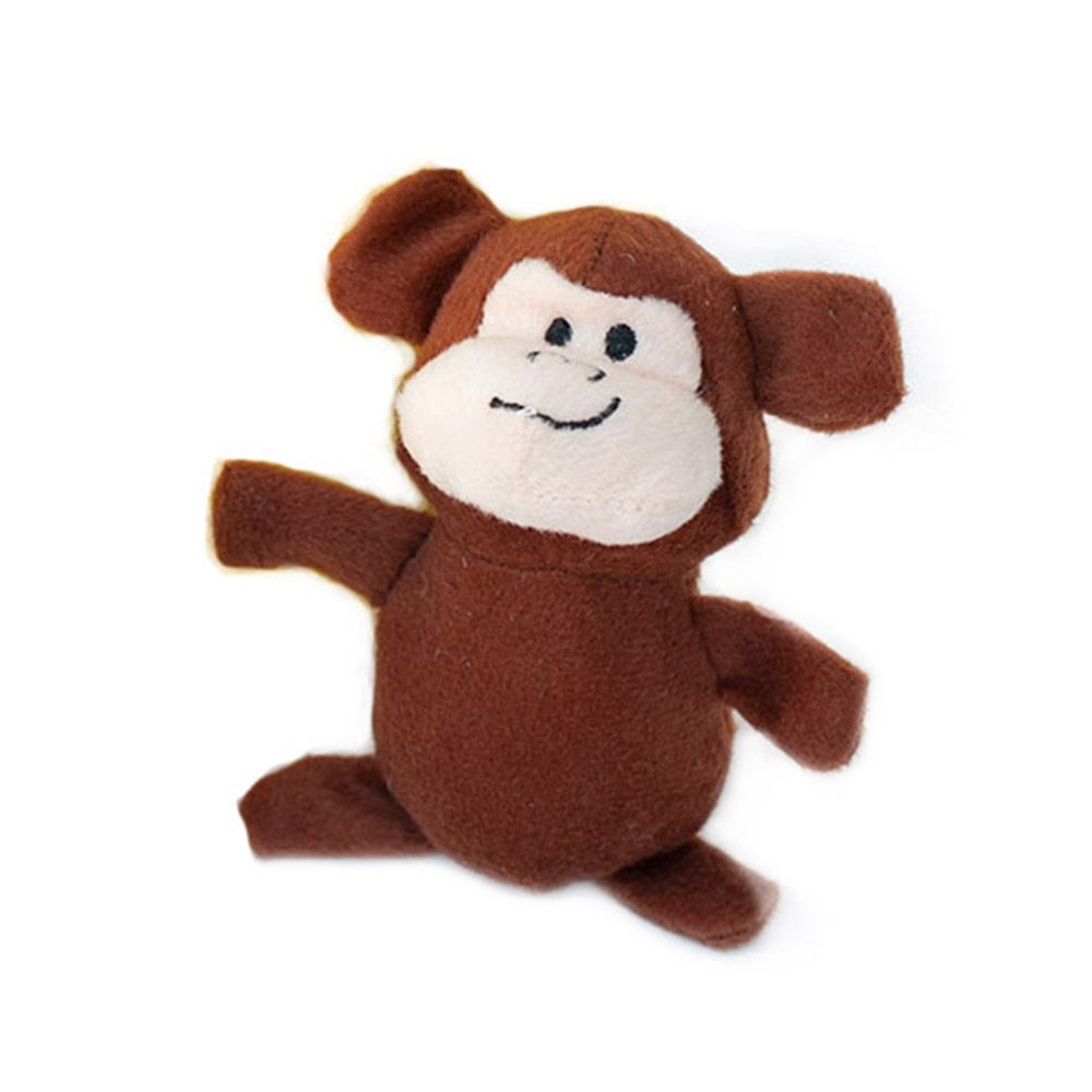 ZippyPaws Spencer The Crinkle Monkey Brown Dog Toy